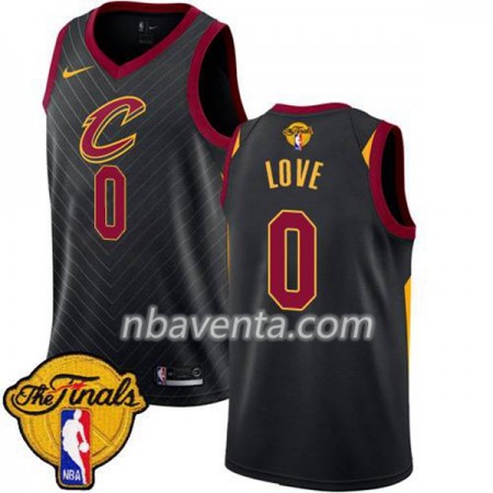 Camiseta Hombre Cleveland Cavaliers Kevin Love 0 23 2018 NBA Finals Nike Negro Swingman